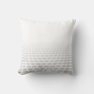 Oreiller décoratif à accent circlaire blanc et gri