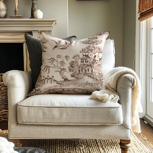 Oreiller décoratif à lancer vintage Taupe saule