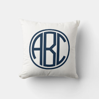 Oreiller décoratif à monogramme classique