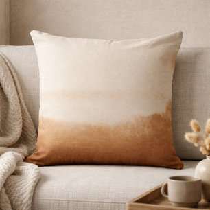 Oreiller décoratif à rayure dorée taupe