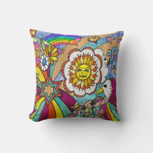 Oreiller décoratif Aigle de soleil psychédélique r