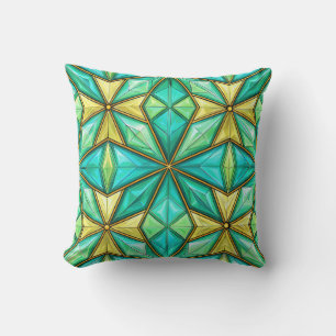 Oreiller décoratif avec motif géométrique 