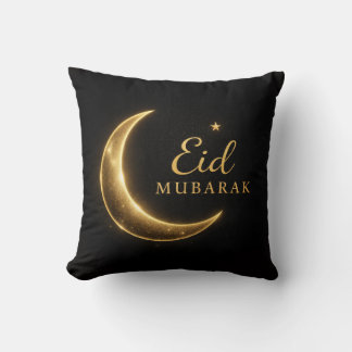 Oreiller décoratif Black & Gold Eid Mubarak – Rama