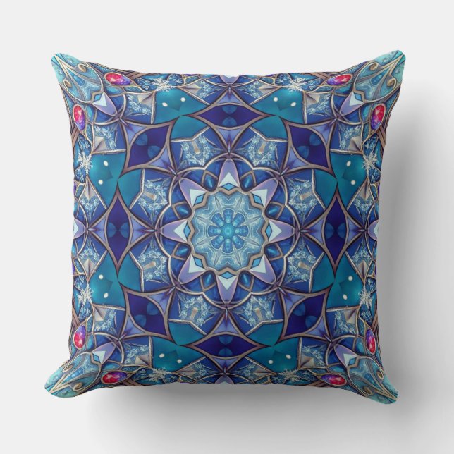 Oreiller décoratif bleu (Recto)