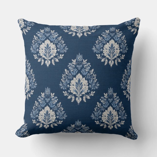 Oreiller décoratif bleu jeté (Recto)