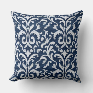Oreiller décoratif bleu jeté