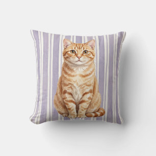 Oreiller décoratif chat tigré