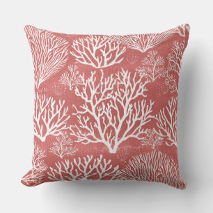 Oreiller décoratif corail