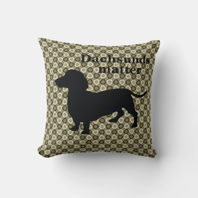 Oreiller décoratif Dachshunds Matter (Recto)
