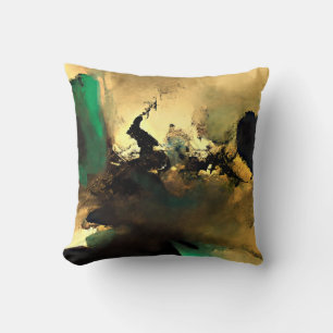 Oreiller décoratif d'art oriental abstrait, 45 cm