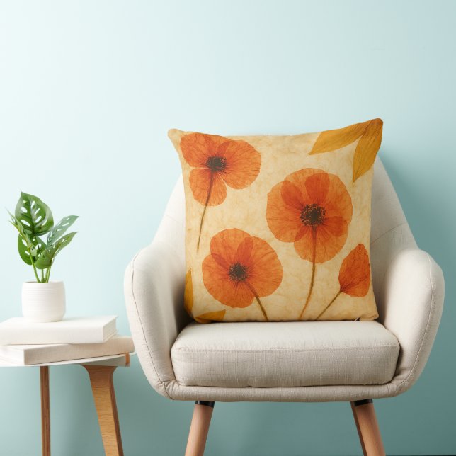 Oreiller décoratif en fleurs séchées Herbier (Chaise)