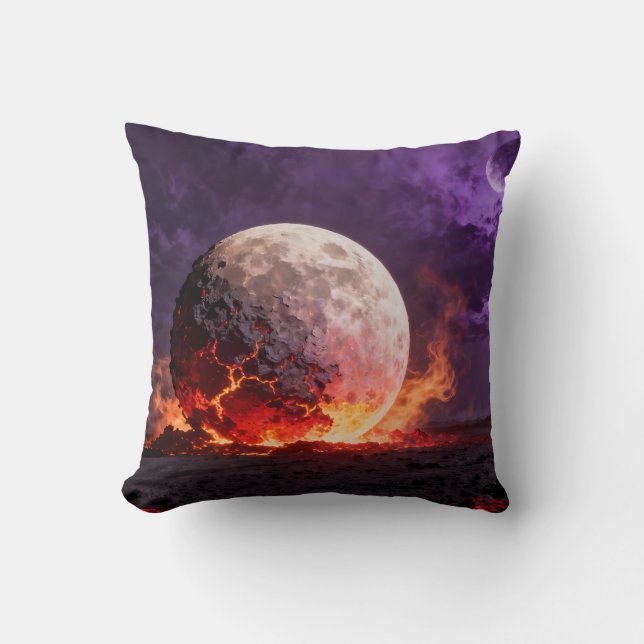 Oreiller décoratif Fantastique Lune de lave (Recto)