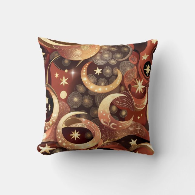 Oreiller décoratif – Lune céleste en terracotta de (Recto)