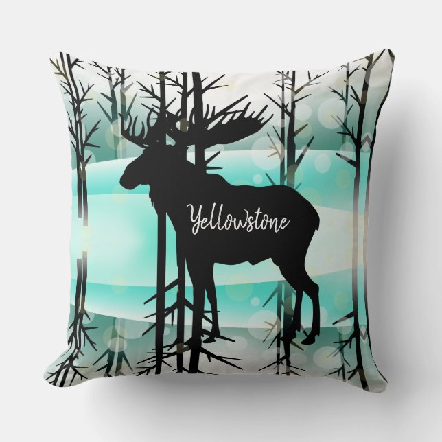 Oreiller décoratif-Moose de Yellowstone (Recto)