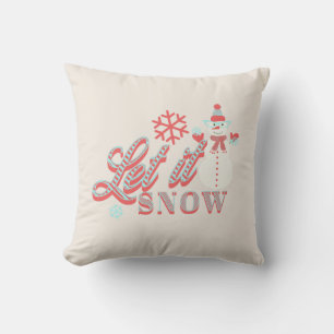 Oreiller décoratif Noël bonhomme de neige laisse n