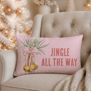 Oreiller décoratif Noël rose Jingle All the Way
