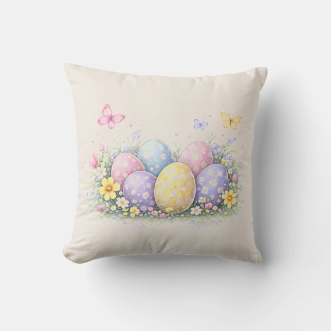 Oreiller décoratif œufs de Pâques (Recto)