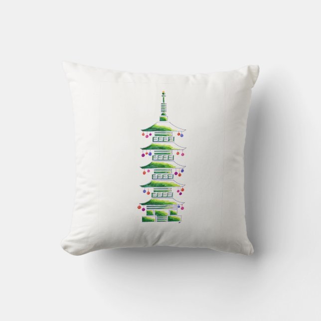 Oreiller décoratif Pagode de Noël (Recto)