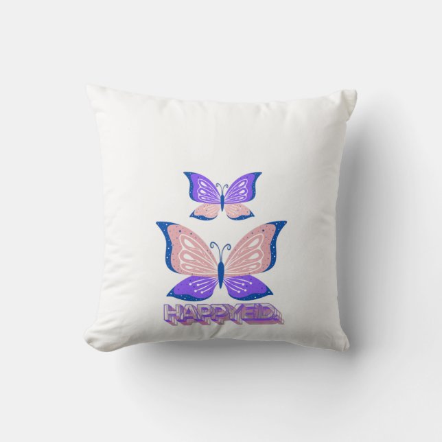 Oreiller Décoratif Papillon – Élégance et Douceur  (Recto)