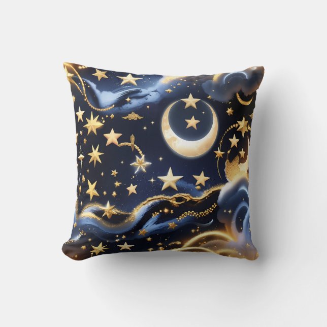 Oreiller décoratif – Phases de lune céleste de lux (Recto)