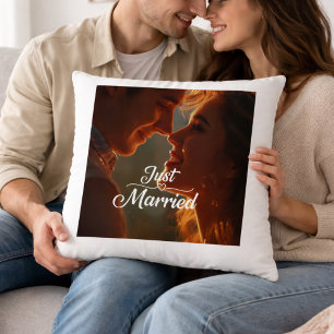 Oreiller Décoratif pour Jeunes Mariés Couple Roman