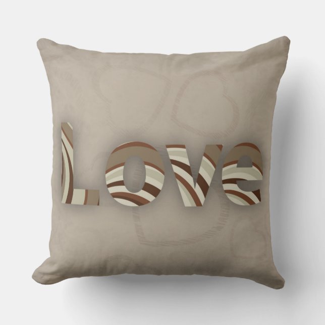Oreiller décoratif réversible Amour (Recto)