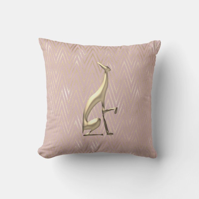 Oreiller Décoratif Rose Gold Art Déco Rose (Recto)
