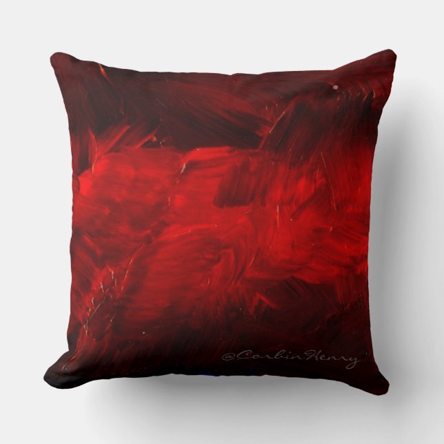 Oreiller Décoratif Rouge Profond (Recto)