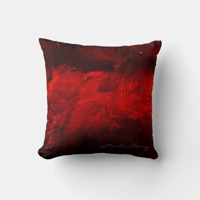 Oreiller Décoratif Rouge Profond (Recto)