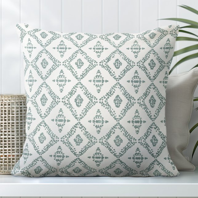 Oreiller décoratif vert et blanc (Créateur téléchargé)