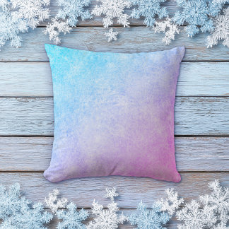 Oreiller dégradé bleu à violet givré
