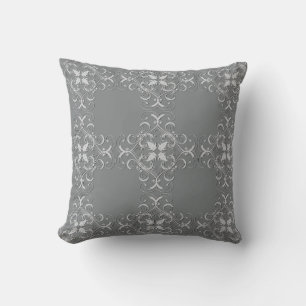 Oreiller designer diamant argenté