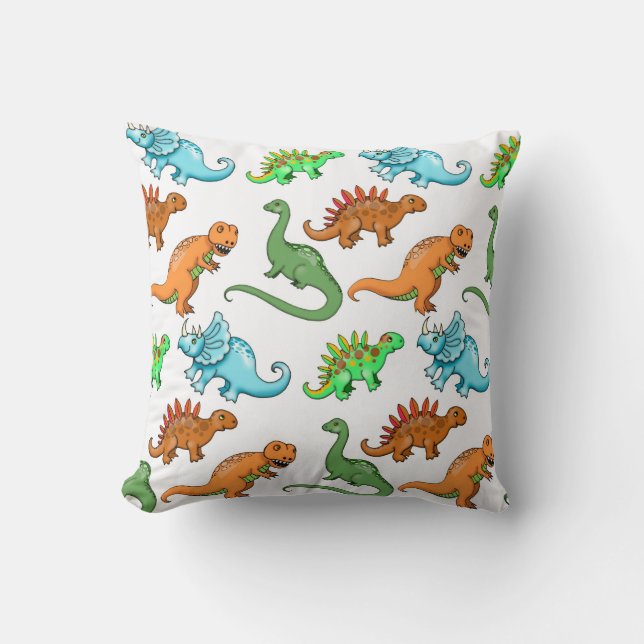 Oreiller Dinosaures Mignons pour Enfants (Recto)
