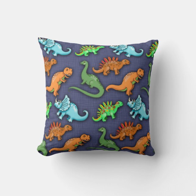 Oreiller Dinosaures Mignons pour Enfants (Recto)