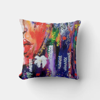 Oreiller double art – Abstrait Fleur sauvage & Por