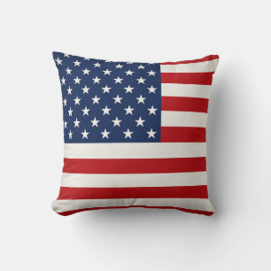 Oreiller Drapeau Américain Étoiles & Rayures Pour
