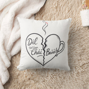 Oreiller drôle de chai ourdou - Cadeau Dil Se Chai