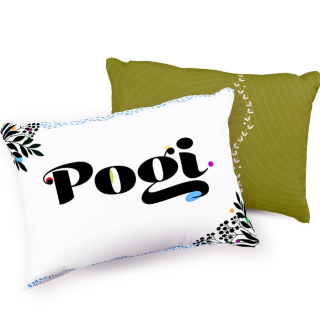 Oreiller drôle 'Pogi' Coussin d'accent Boho philip (Créateur téléchargé)