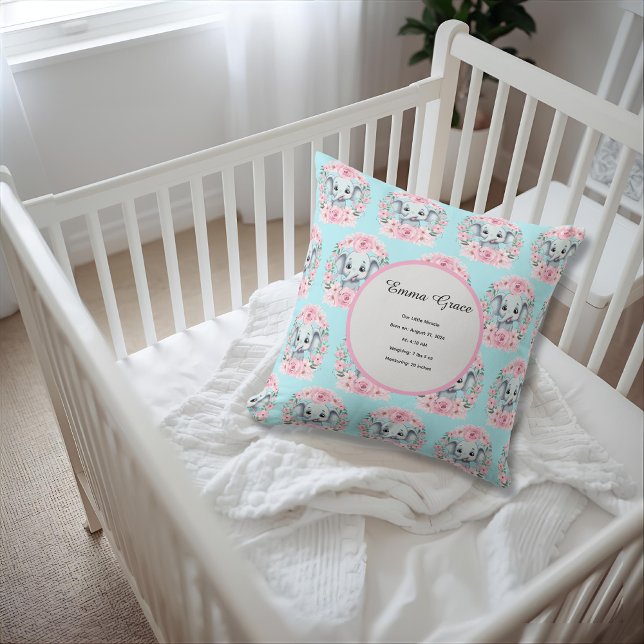 Oreiller Éléphant Bébé Personnalisé (Créateur téléchargé)