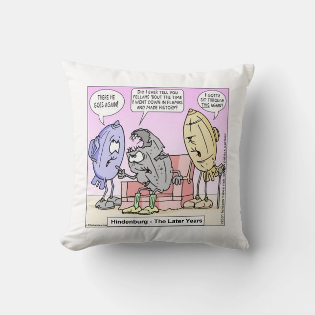 Oreiller en coton de Rick London avec dessin humor (Recto)