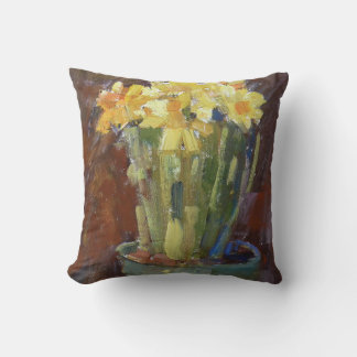 Oreiller en coton jonquille
