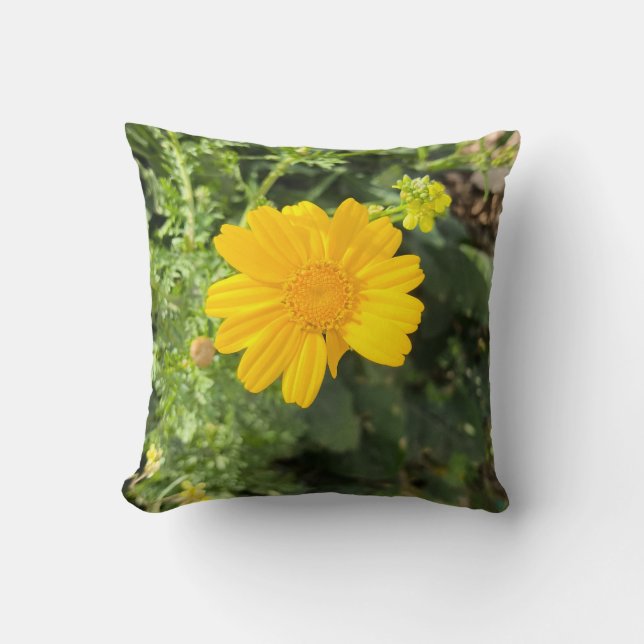Oreiller en forme de marguerite jaune (Recto)