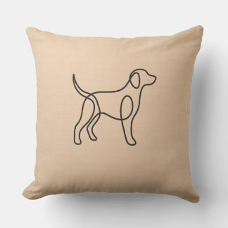Oreiller en ligne d'art minimaliste pour chien