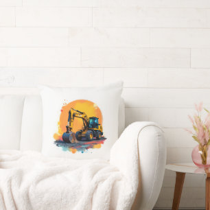 Oreiller excavatrice pour enfants