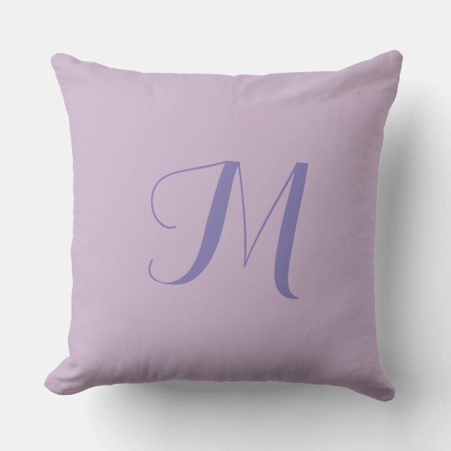Oreiller extérieur 20x20 Monogramme lavande (Recto)