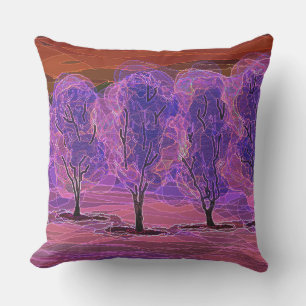 Oreiller extérieur géant Arbres Violets