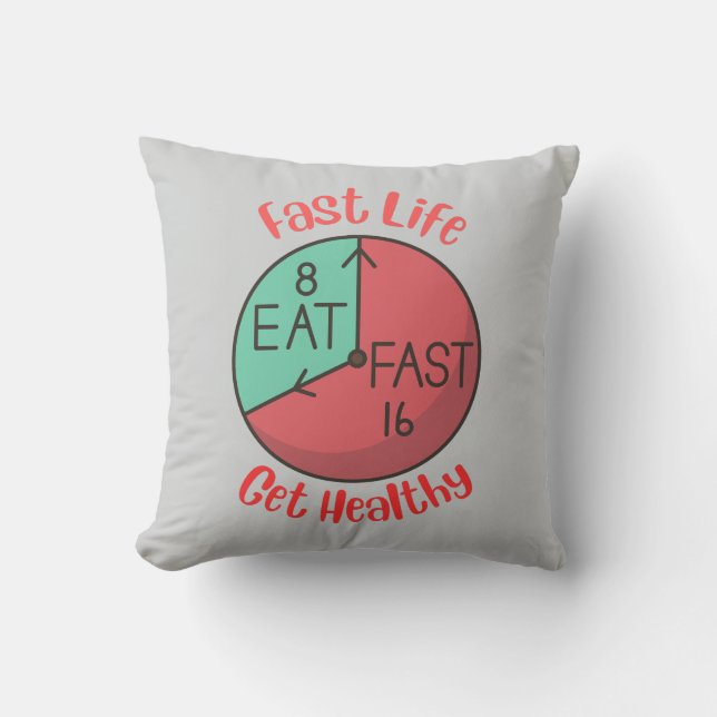 Oreiller Fast Life Get Healthy (Recto)