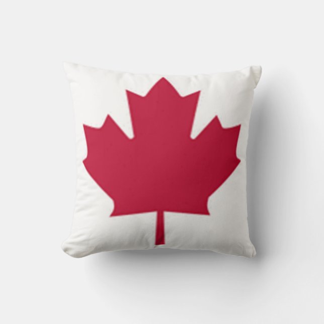 Oreiller feuille d'érable rouge canadien (Recto)