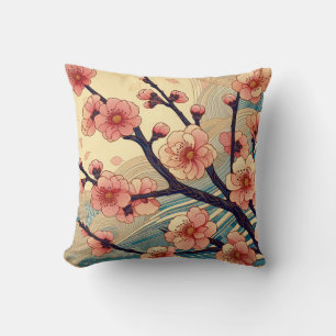 Oreiller Fleur de Cerisier Art Déco