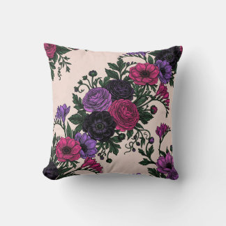 Oreiller Fleurie Midnight Bloom Zazzle